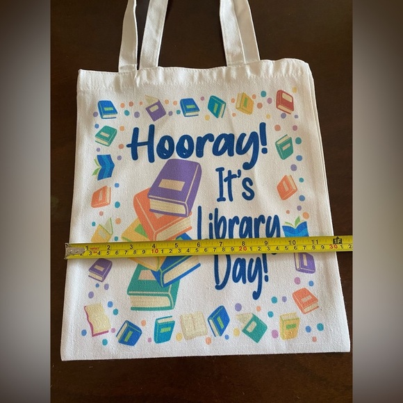 Kids Canvas Library Tote bag THICK MATERIAL (22 1/2”H x 12”W) - Picture 7 of 7